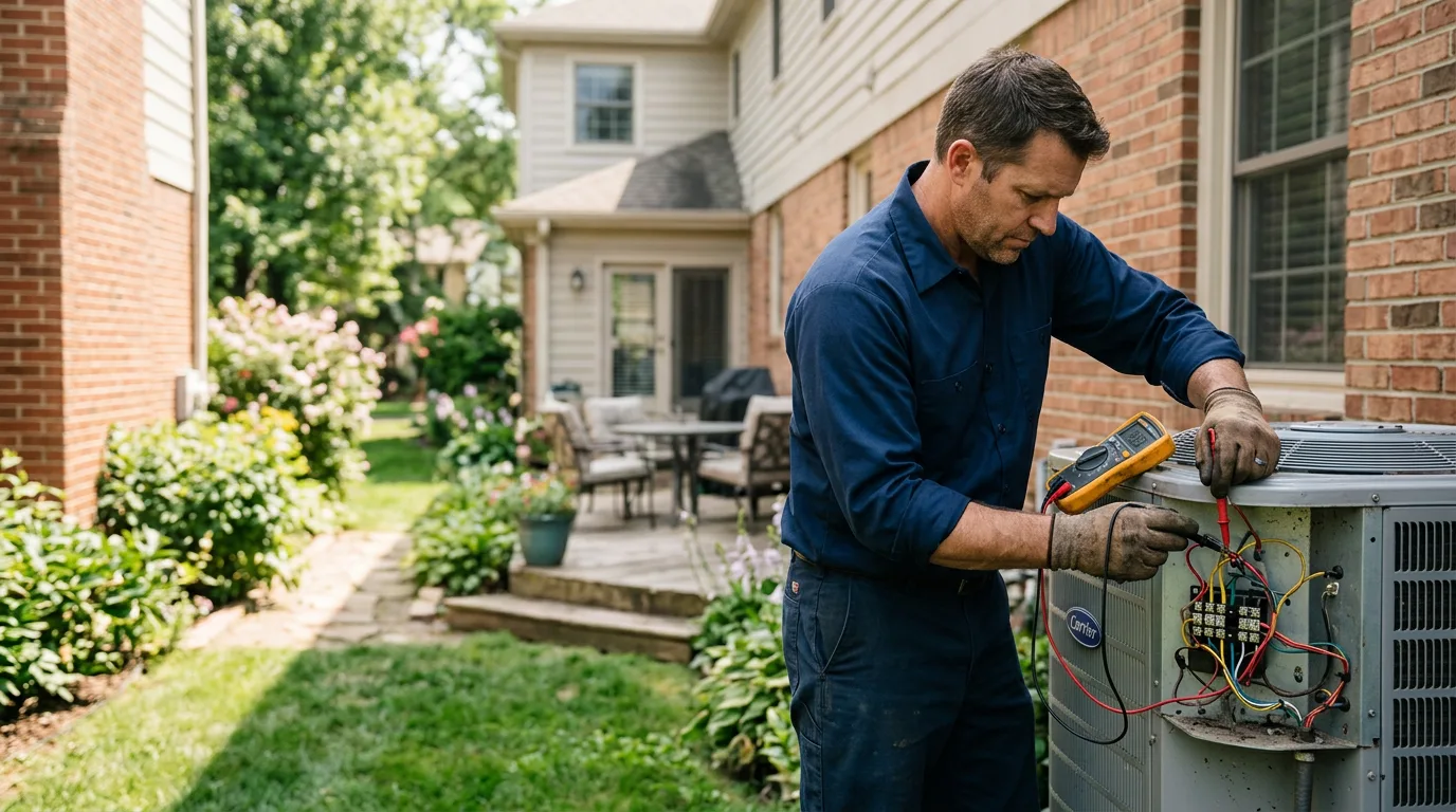 HVAC technician working near Rochester, WA